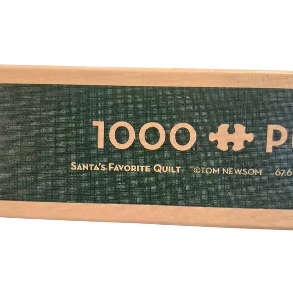 Cobble Hill Santa's Favorite Quilt 1000 pc Jigsaw Puzzle USED - Picture 2 of 8